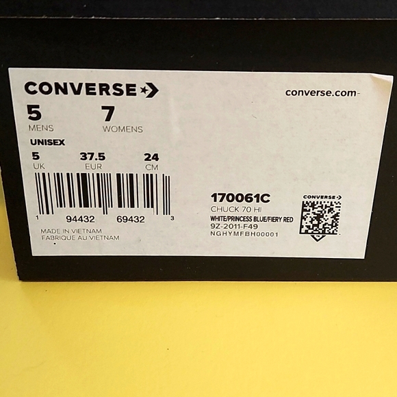 Converse Tyvek Limited Edition High Top Sneaker women's size 7 men's size 5 - Picture 12 of 13